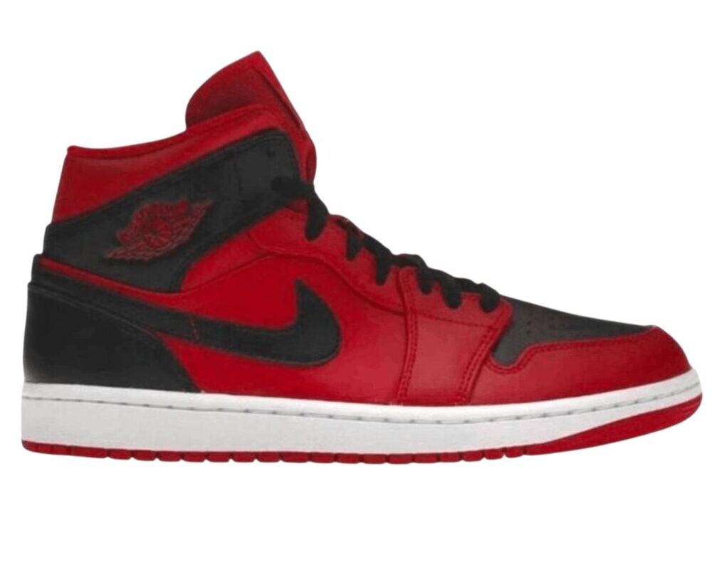 NWOB NIKE Air Jordan 1 Mid 'Reverse Bred' Sneakers Size 8.5